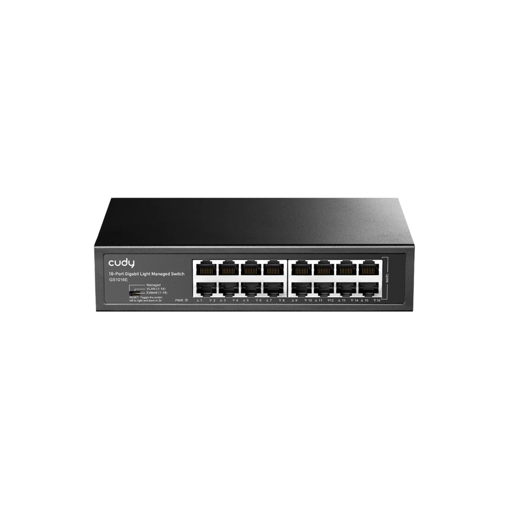 CUDY GS1016E 16-Port Gigabit Easy-Managed Switch – Smart Managed Rackmount LAN Switch with VLAN, QoS & Enterprise Networking Features