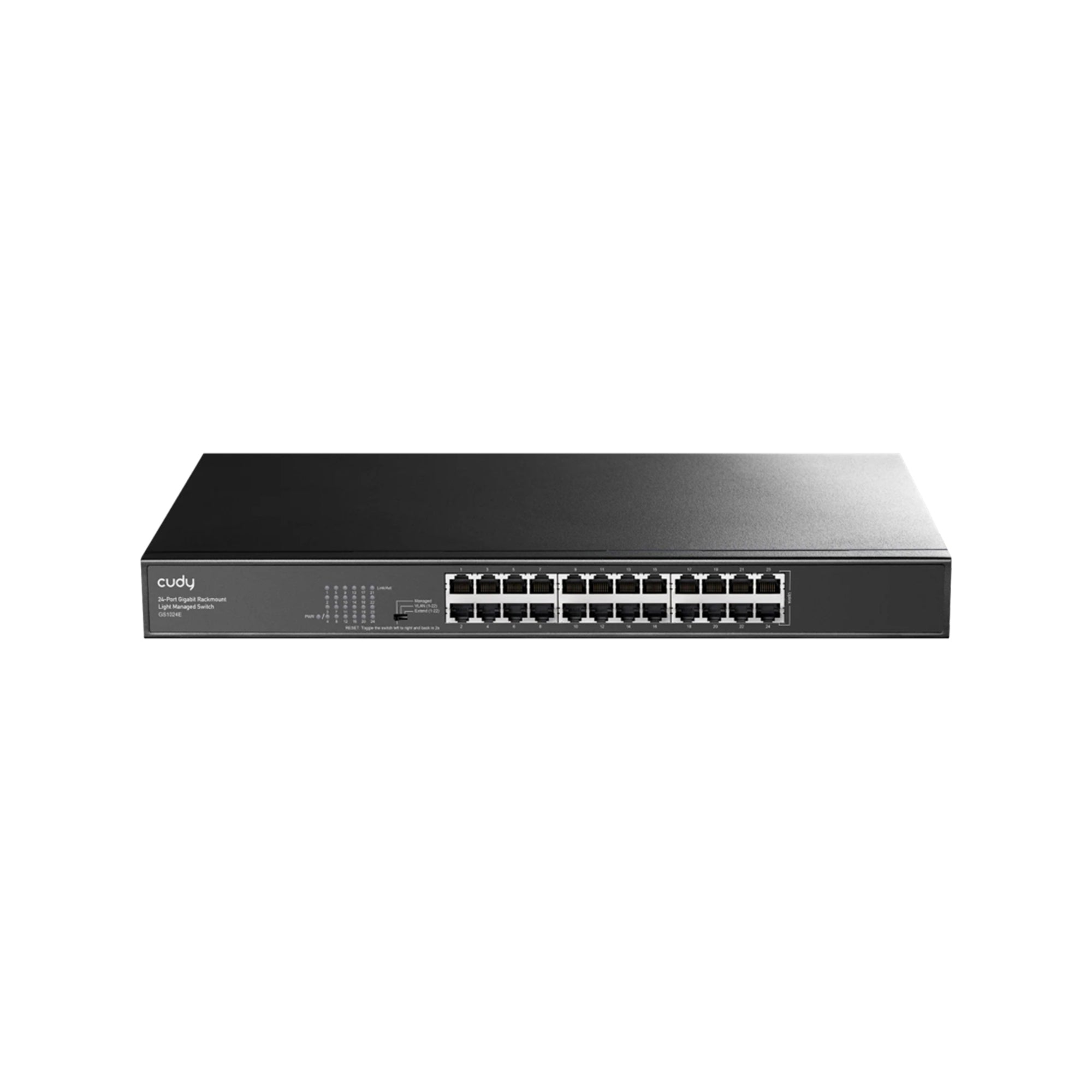 CUDY GS1024E 24-Port Gigabit Rackmount Easy-Managed Switch – Smart Managed Metal LAN Switch with VLAN, QoS & Rackmount Design for Enterprise Networks