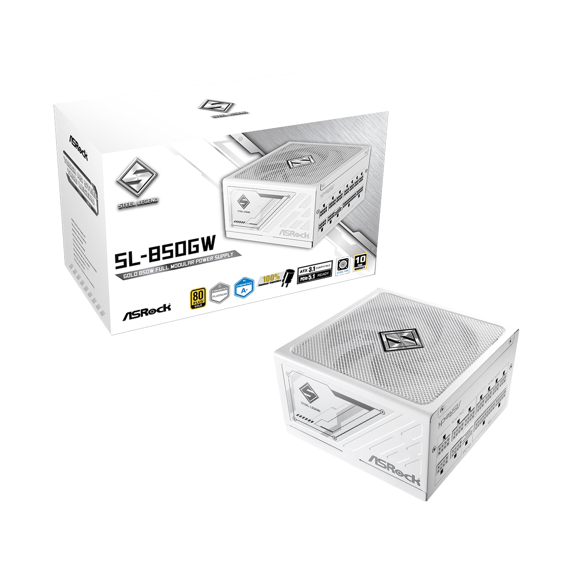 ASRock Steel Legend SL-850GW 850W 80 Plus Gold Cybenetics Platinum