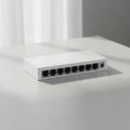 CUDY FS108D 8-port Fast Ethernet switch tabletop setup