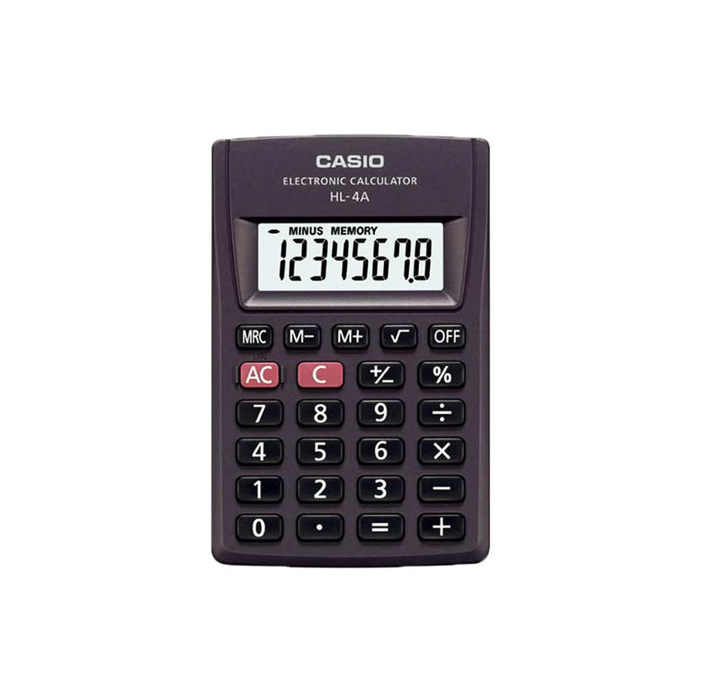 Casio HL-4A 8-Digit Pocket Calculator with Large Display & Square Root