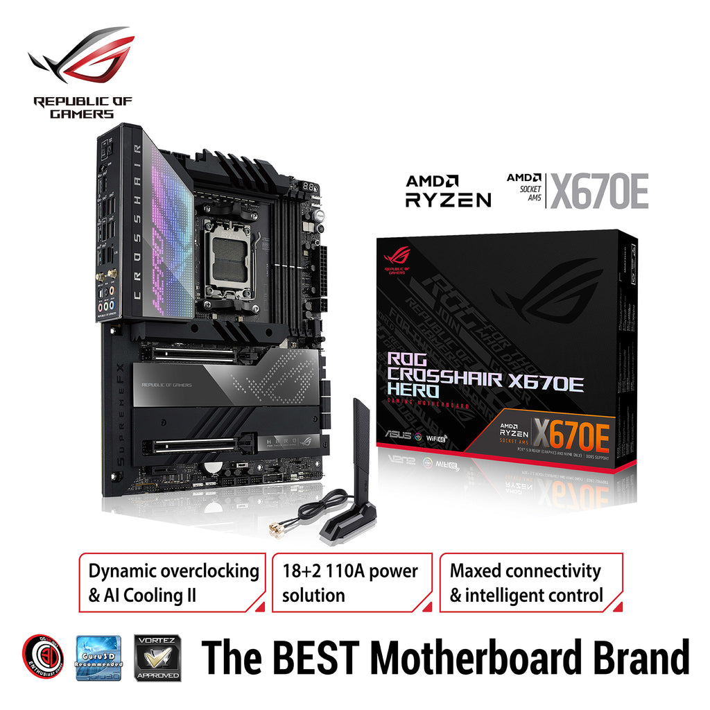 ASUS ROG Crosshair X670E Hero ATX Motherboard