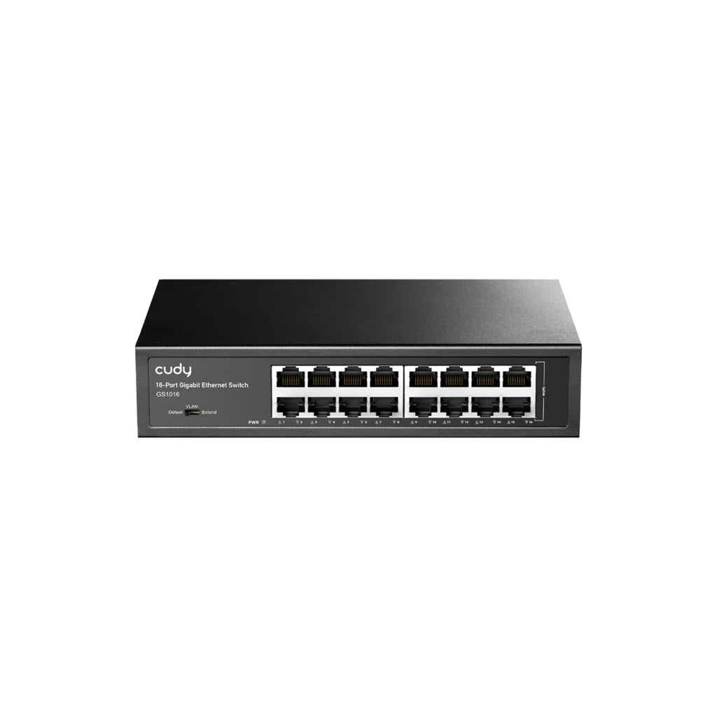 CUDY GS1016 16-Port Gigabit Unmanaged Switch – Rackmount Metal Gigabit LAN Switch for Office, CCTV & Enterprise Network Expansion