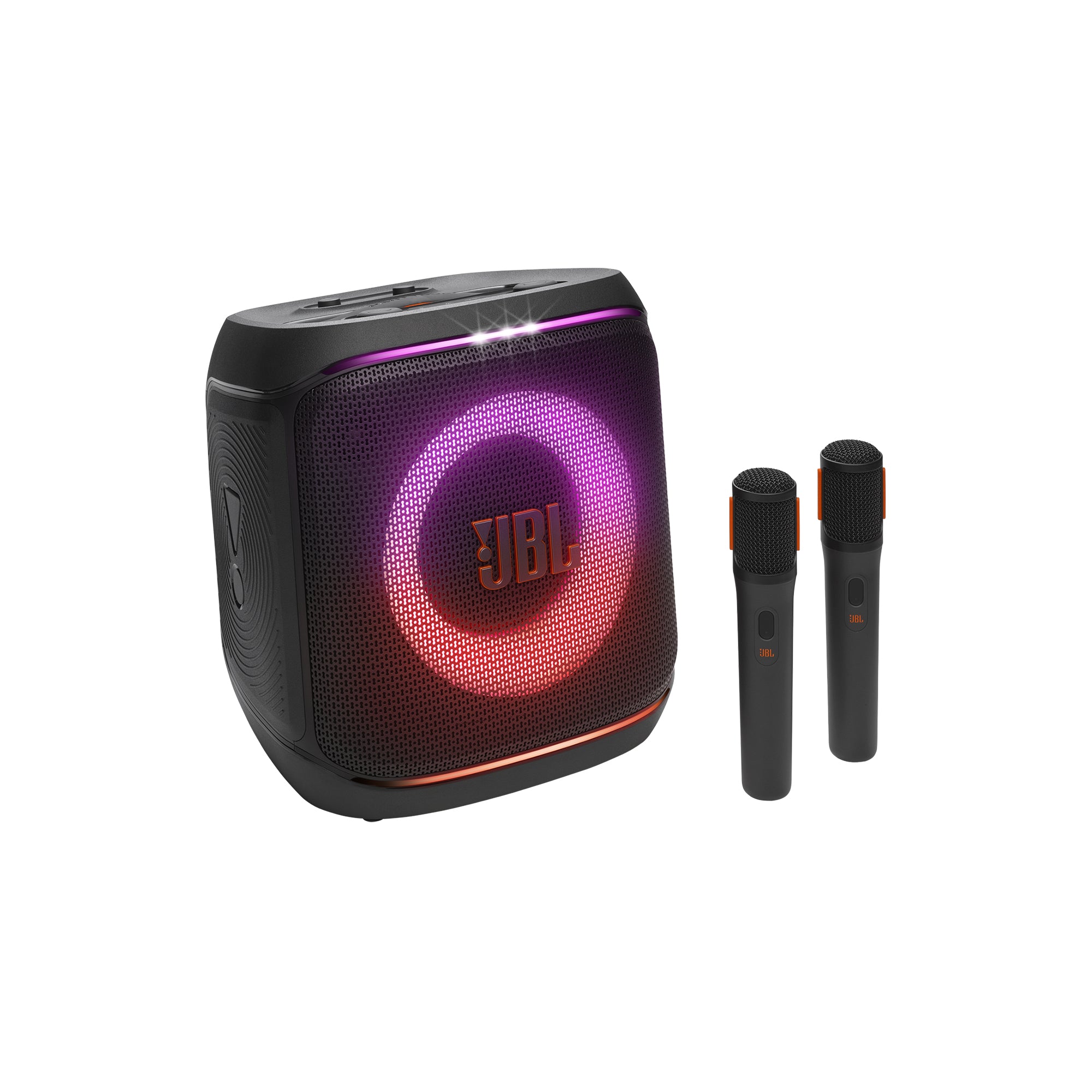 JBL PartyBox Encore 2 Portable Party Speaker with 2 Wireless Microphones – Powerful Bass Bluetooth Party Speaker for Karaoke, Indoor & Outdoor Events