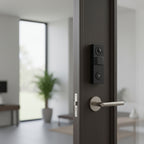 TP-Link Tapo D205 2K battery video doorbell installed on modern home entrance door