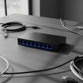 CUDY GS108D 8-port gigabit switch metal housing desk setup