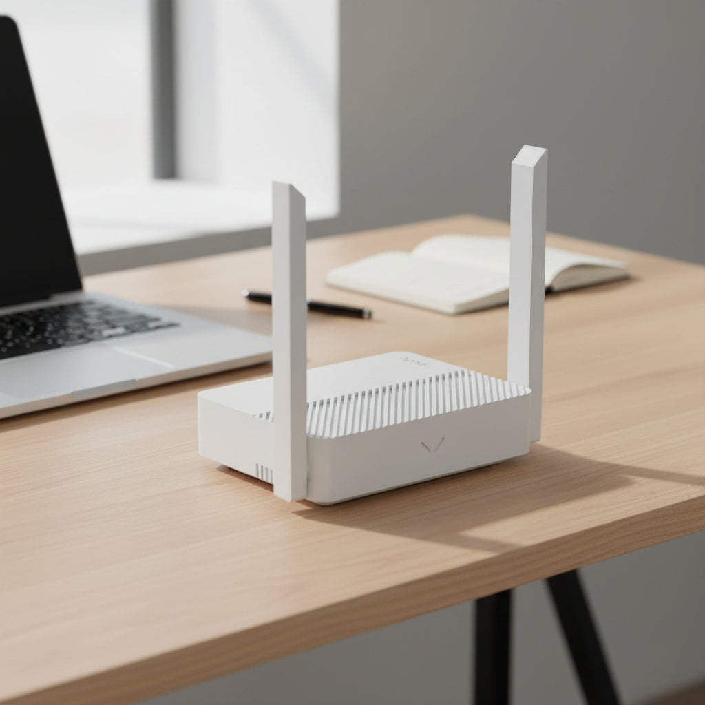 CUDY WR300 300 Mbps multi mode WiFi router tabletop setup