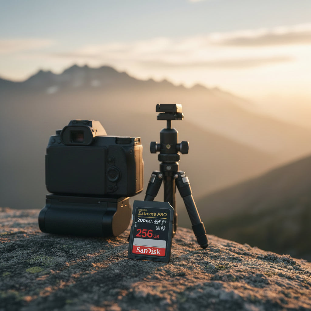 SanDisk Extreme PRO SD Card UHS-I for 4K video and burst photography.

32GB 64GB 256GB 512GB 1TB 2TB