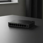 CUDY GS108E 8-port gigabit easy managed switch metal housing desk setup