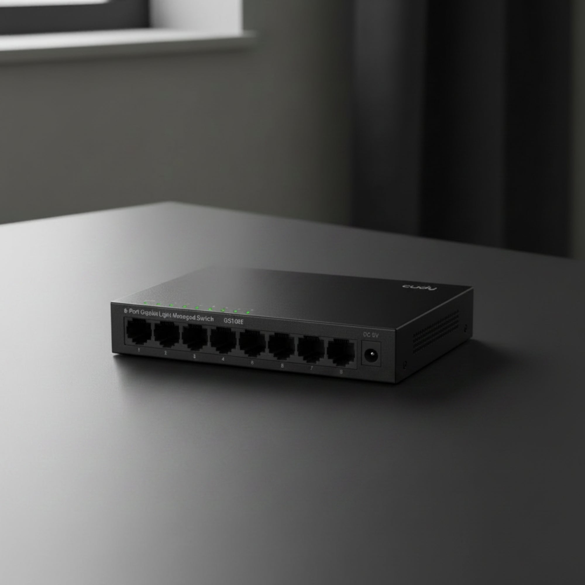 CUDY GS108E 8-port gigabit easy managed switch metal housing desk setup