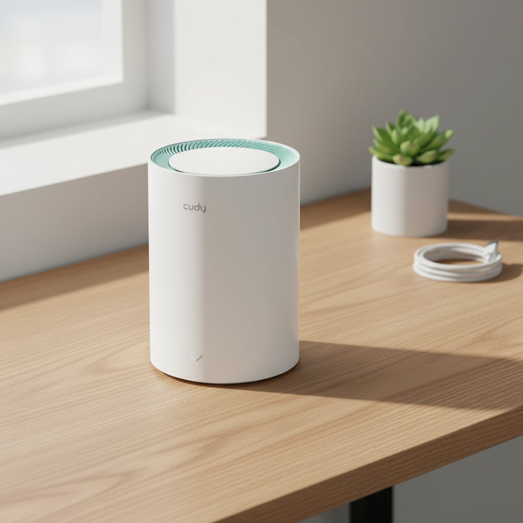 CUDY M1300 AC1200 mesh WiFi system modern home setup.

1-Pack 2-Pack 3-Pack