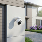 TP-Link Tapo C560WS 4K outdoor pan tilt security camera installed on house exterior wall
