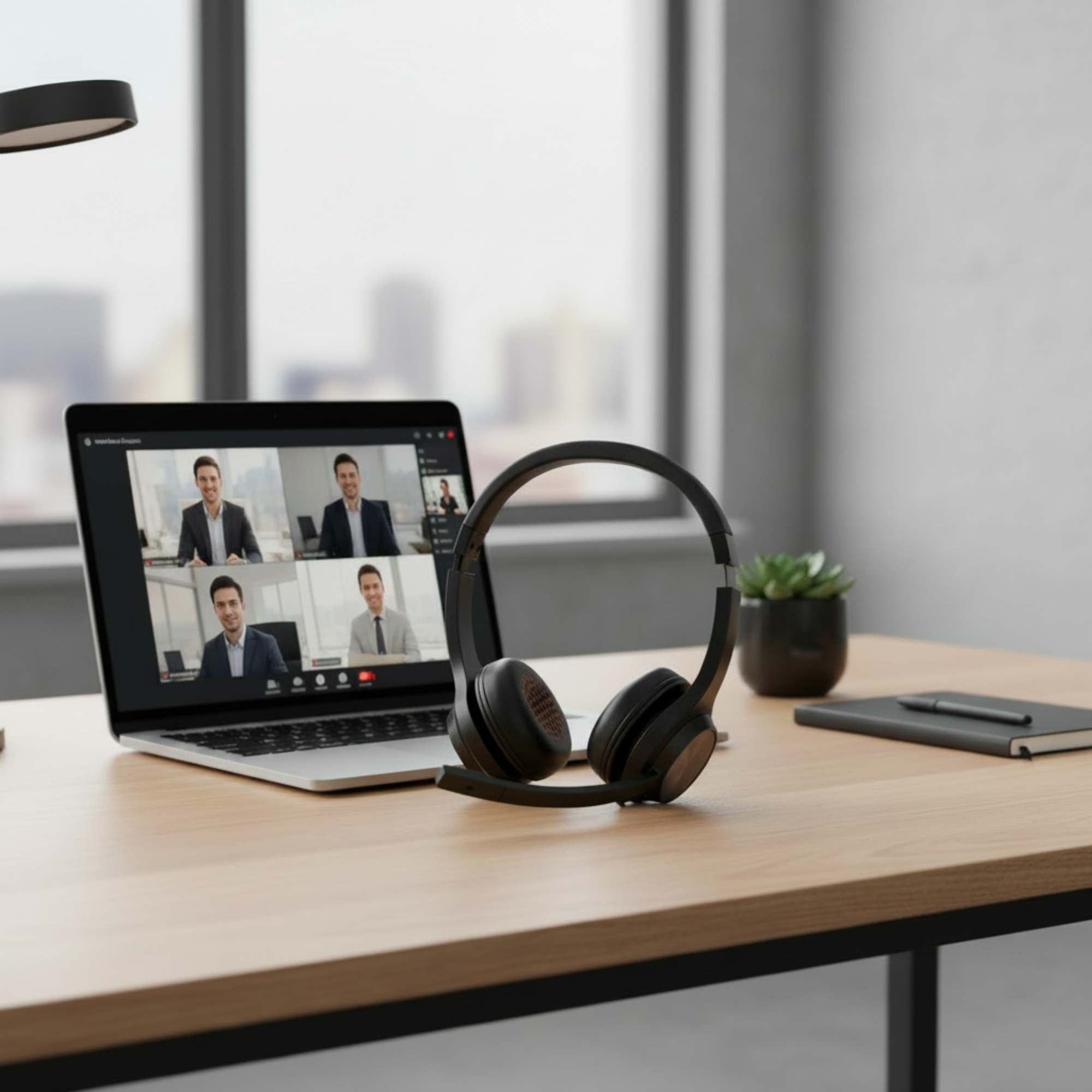 Creative Chat USB on-ear headset with noise-cancelling microphone for online meetings, calls, and remote work.