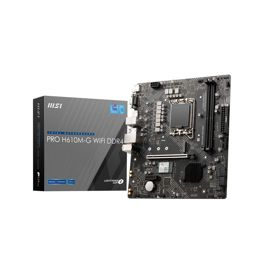 MSI PRO H610M-G WiFi DDR4 Micro-ATX Motherboard