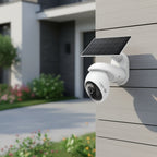 TP-Link Tapo C660 KIT solar powered 4K pan tilt security camera installed outdoors