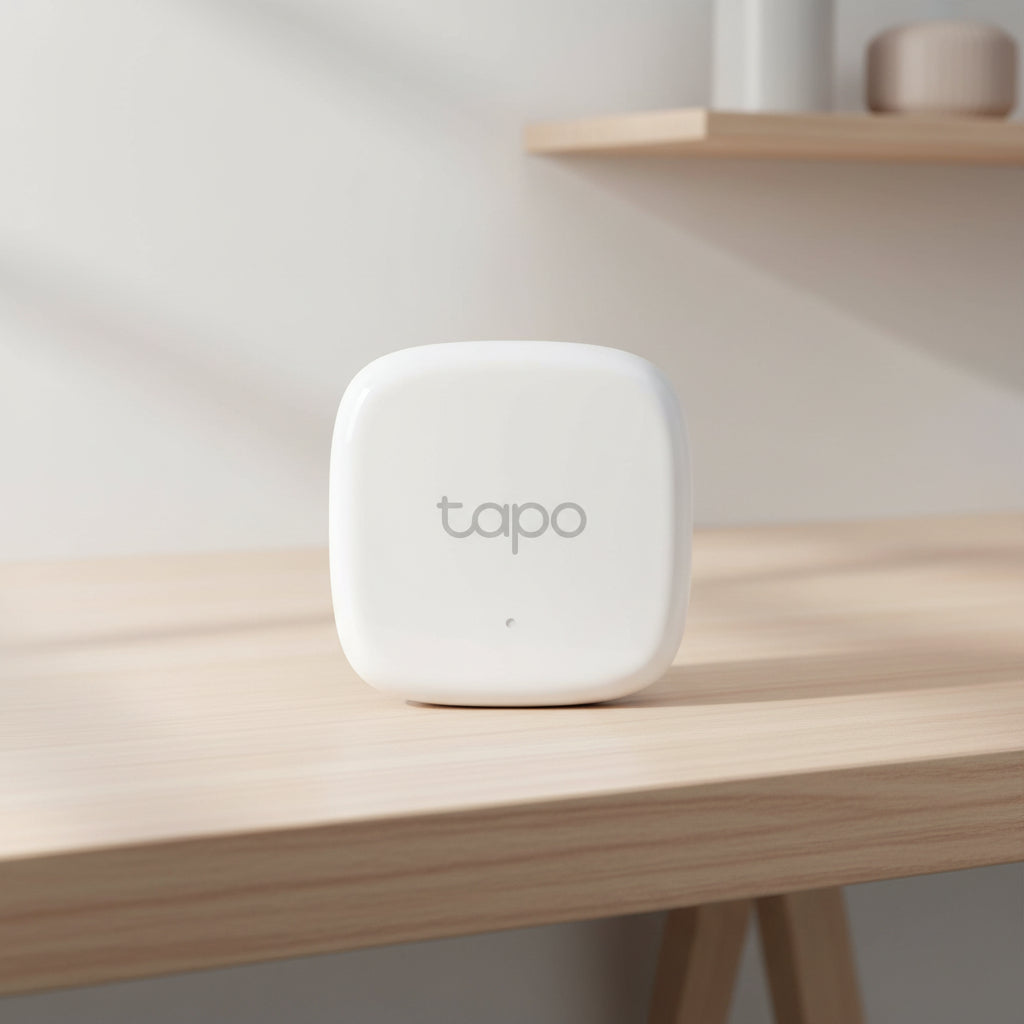 Tapo T310 WiFi climate sensor monitoring room temperature and humidity in real time