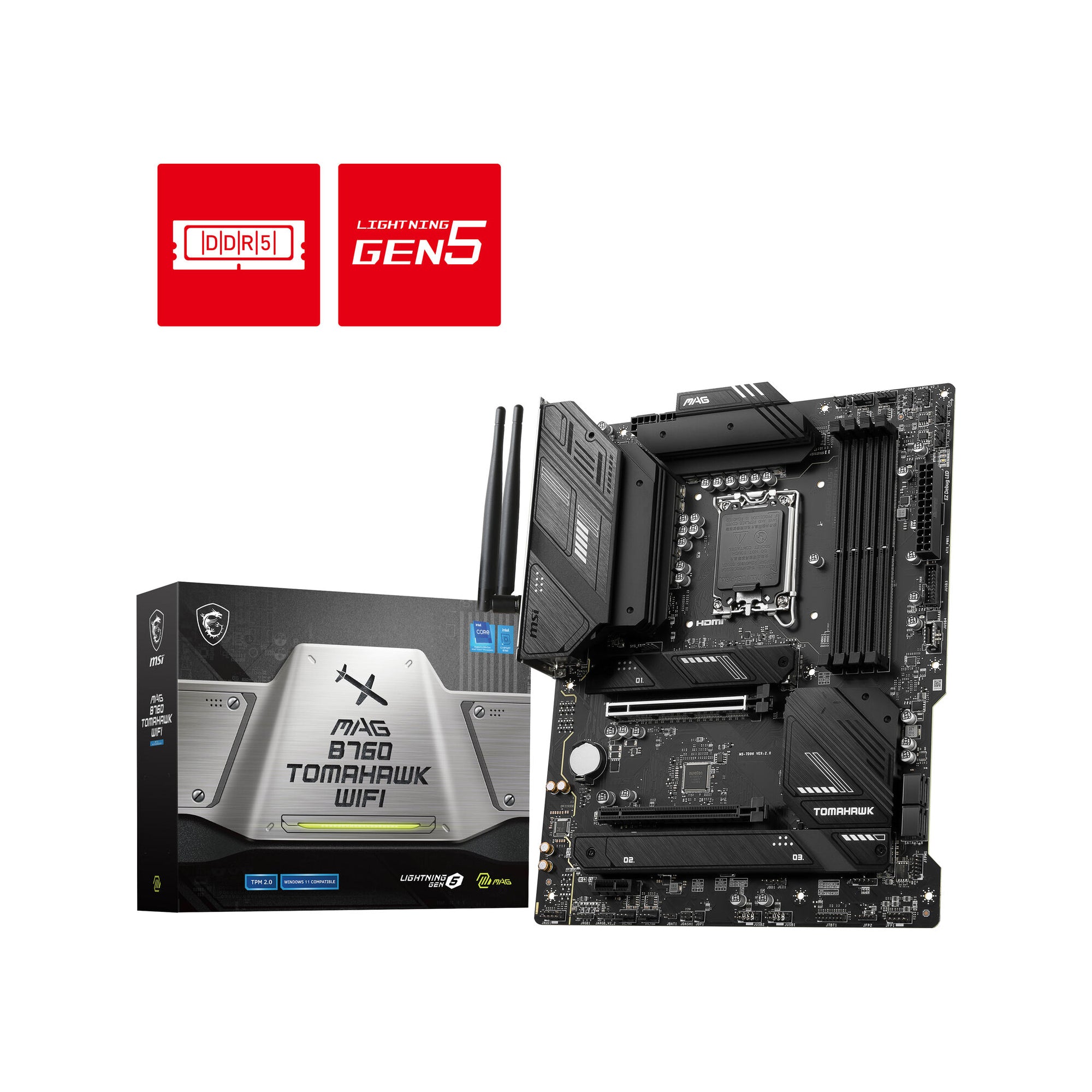 MSI MAG B760 Tomahawk WiFi ATX Gaming Motherboard