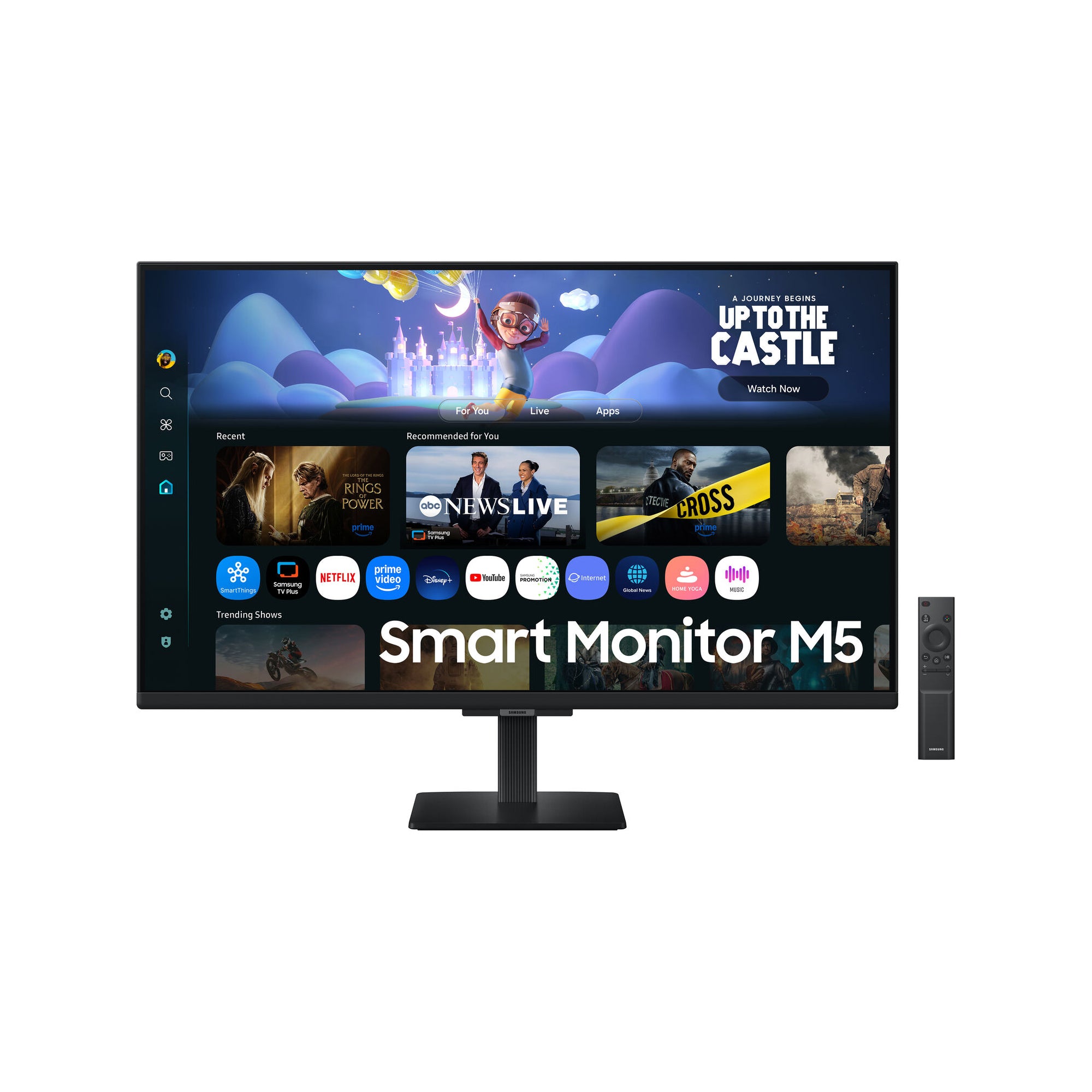 Samsung M5 M50F 27-Inch IPS Full HD Smart Monitor Tizen OS WiFi 5 Bluetooth 5.2 HDR10 Gaming Hub Built-in Speakers Remote Control Display