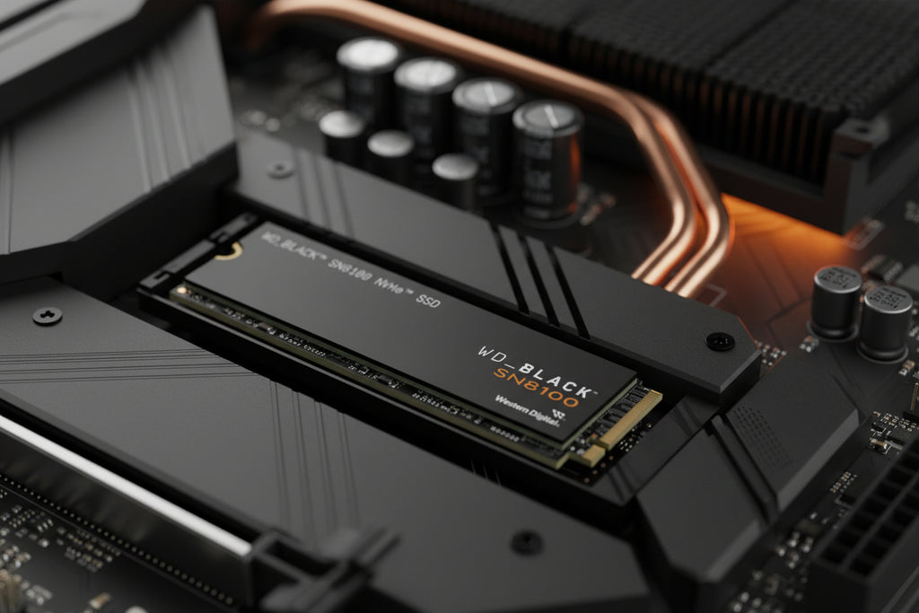 SanDisk WD Black SN8100 NVMe SSD without heatsink, PCIe Gen5 internal gaming solid state drive designed for ultra-high-speed performance and advanced computing.

1TB 2TB 4TB