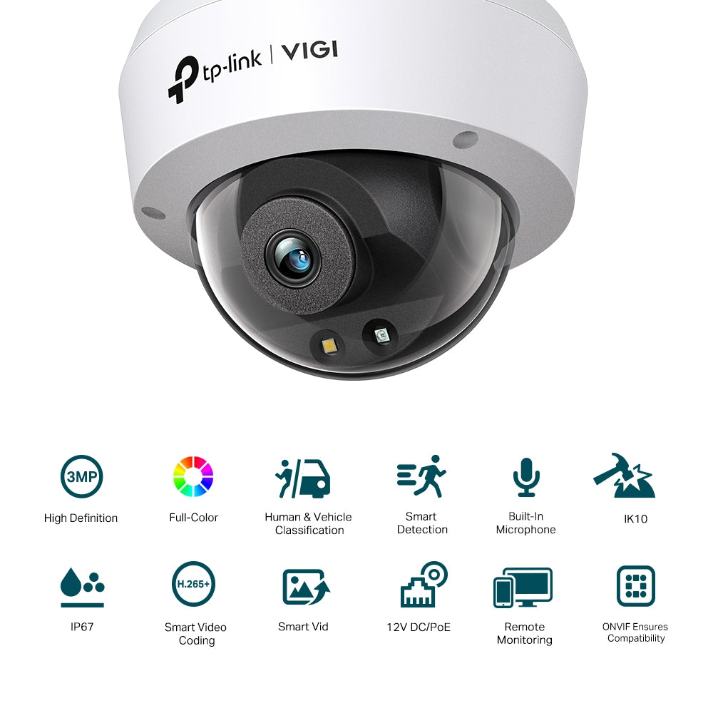 TP-Link VIGI C230 3MP Full-Color Dome Network Camera