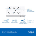 TP-Link Tapo P306 Smart Wi-Fi Outlet Extender – Multi Socket Power Strip with App & Voice Control