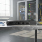 CUDY GS1024E 24-port gigabit easy managed switch rackmount setup