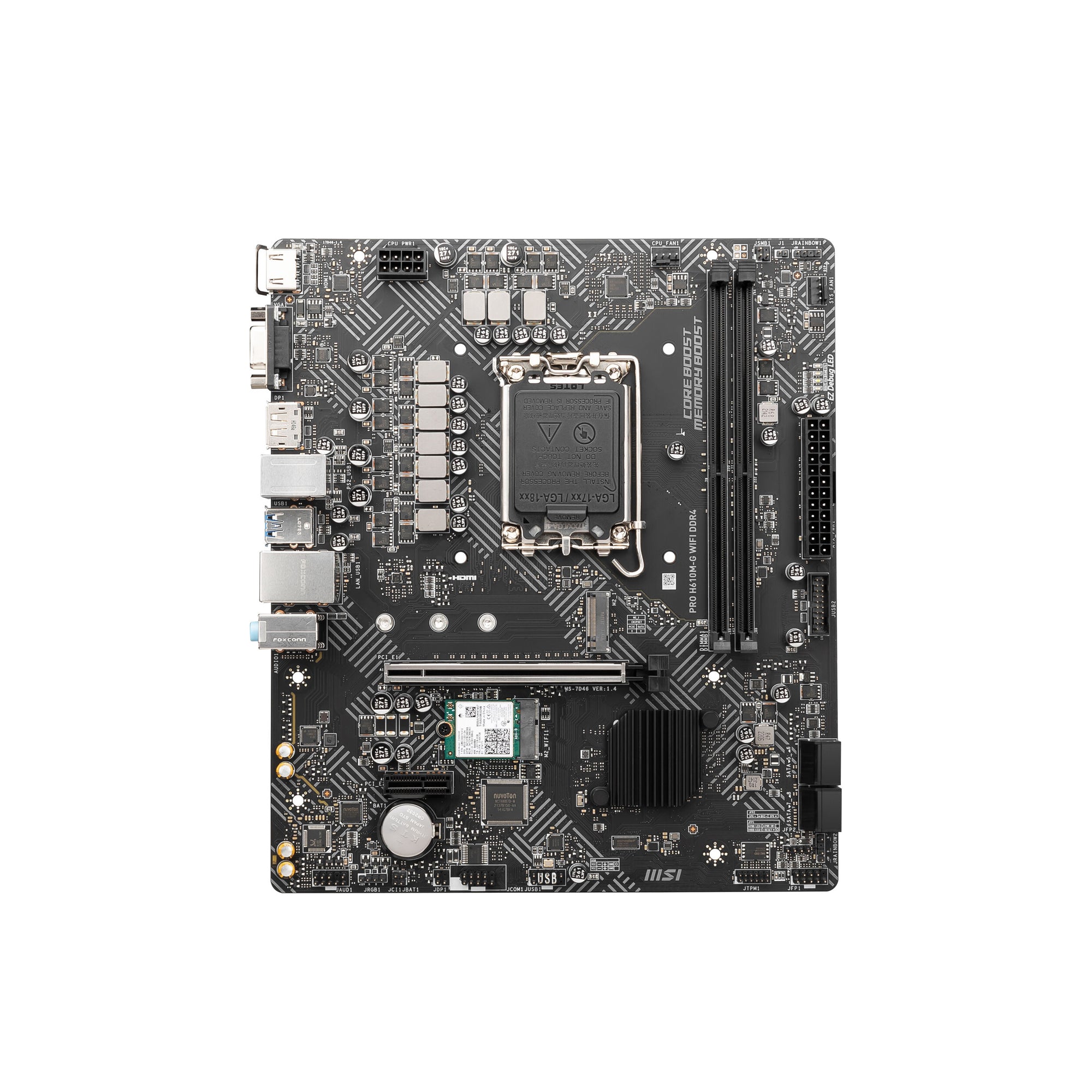 MSI PRO H610M-G WiFi DDR4 Micro-ATX Motherboard