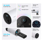 Tapo C420S2 Smart Wire-Free Security Camera System – 2K QHD Battery-Powered Outdoor Cameras with Color Night Vision & Smart AI Detection