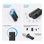 Tapo A100 Battery Pack – 6700mAh Rechargeable Battery for Tapo Wire-Free Cameras & Video Doorbells