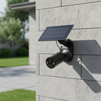 TP-Link Tapo C411 KIT solar powered security camera installed outdoors on house wall
