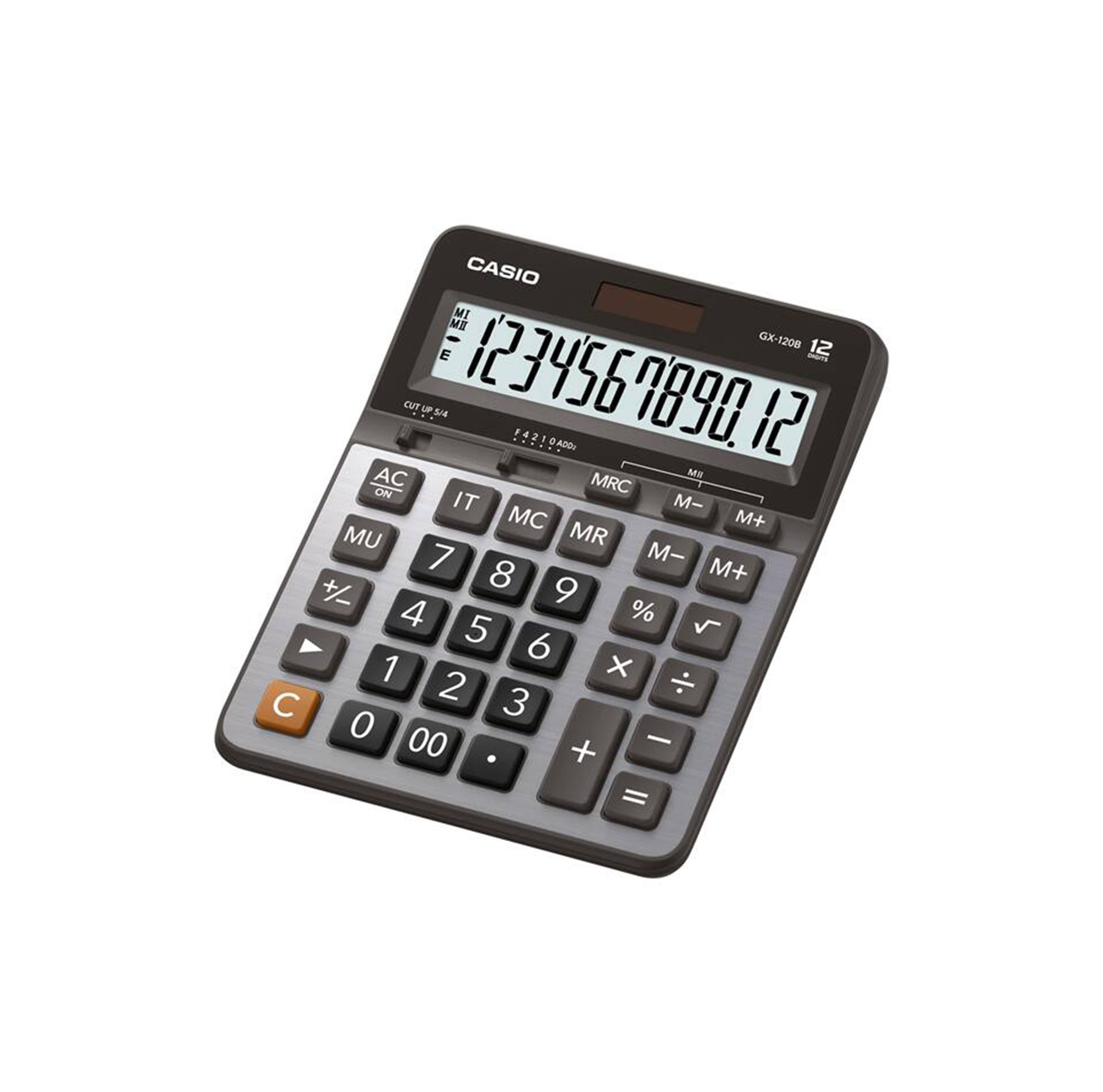Casio GX-120B 12-Digit Desktop Calculator Item Counter Solar & Battery Extra Large Display