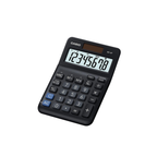 Casio MS-8F 8-Digit Mini Desk Calculator Currency Exchange Tax Solar & Battery Extra Large Display