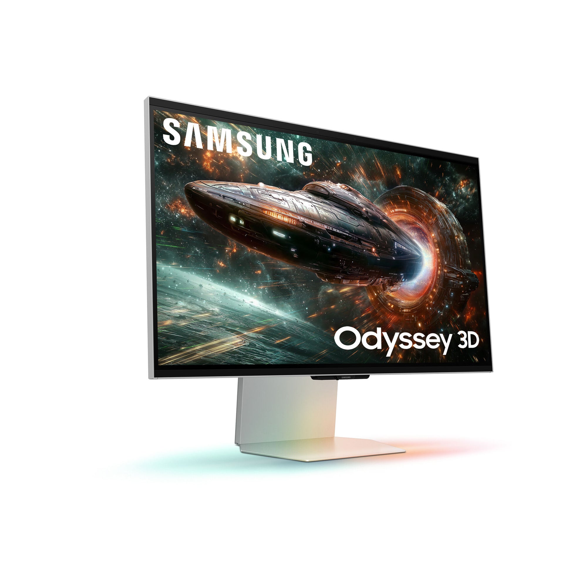 Samsung Odyssey 3D G90XF 27-Inch 4K IPS 165Hz HDR10+ Gaming Monitor 1ms G-Sync Compatible FreeSync Premium Spatial Gaming Display Mercury Silver
