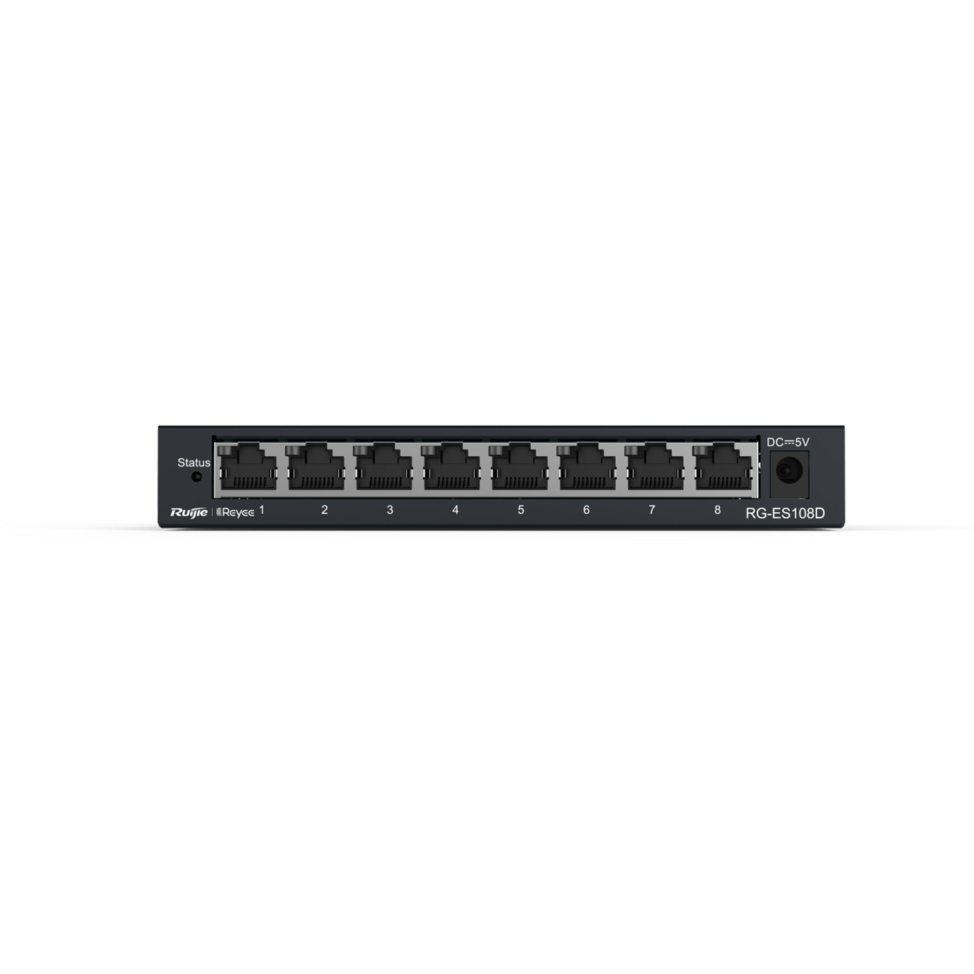 Reyee by Ruijie RG-ES108D 8-Port 10/100Mbps Unmanaged Desktop Switch Fast Ethernet Plug & Play Network Switch SOHO