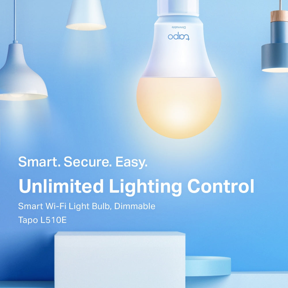 Tapo L510E Smart Wi-Fi Light Bulb – Dimmable LED Bulb with App & Voice Control