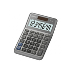 Casio MS-80F 8-Digit Mini Desk Calculator Metal Faceplate Currency Exchange Tax Solar & Battery