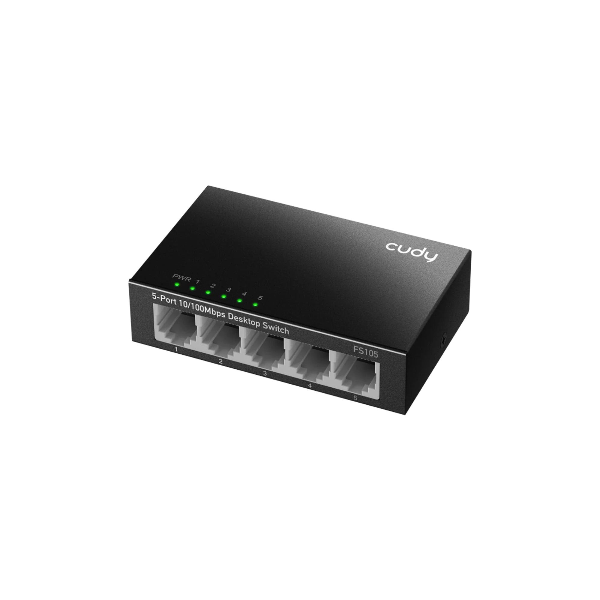 CUDY FS105 5-Port 10/100 Mbps Unmanaged Switch – Fast Ethernet Desktop Plug & Play LAN Switch for Basic Home & Office Network Expansion