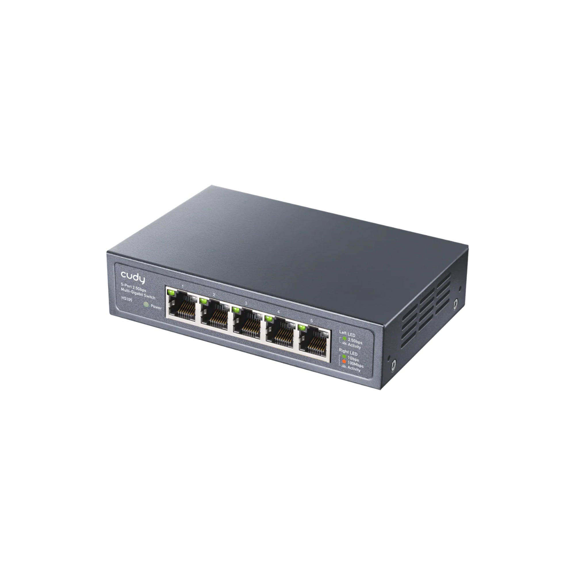 CUDY HS105 5-Port 2.5G Unmanaged Switch – High-Speed Metal Gigabit Upgrade Switch for NAS, Gaming & Home Office Network Expansion