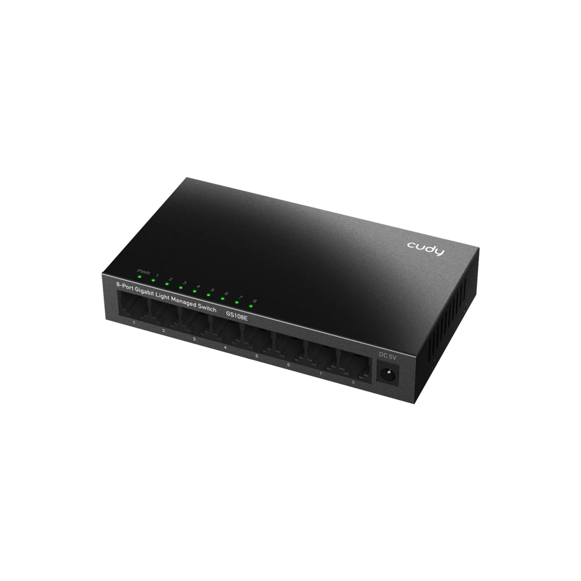 CUDY GS108E 8-Port Gigabit Easy-Managed Switch – Metal Smart Managed LAN Switch with VLAN, QoS, SNMP & Desktop/Rack Mount Support