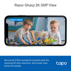 Tapo C110 Home Security Wi-Fi Camera – 3MP Smart Indoor Camera with Motion Detection, Night Vision up to 40 ft