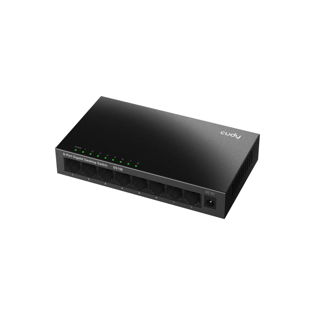 CUDY GS108 8-Port Gigabit Unmanaged Switch – High-Speed Ethernet LAN Network Switch for Home & Office