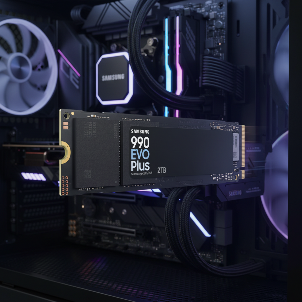 Samsung 990 EVO Plus high-speed NVMe SSD gaming storage drive

2TB 4TB