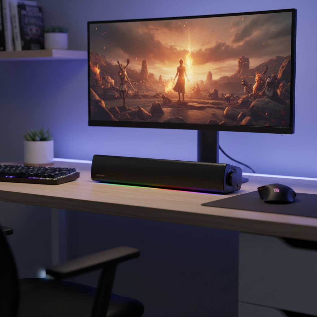 Creative Sound Blaster GS3 RGB gaming soundbar product image