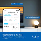 Tapo P110M Mini Smart Wi-Fi Plug – Energy Monitoring Smart Socket with App & Voice Control