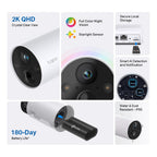 Tapo C420 Smart Wire-Free Security Camera – 2K QHD Battery-Powered Outdoor Camera with AI Detection, Color Night Vision & Weatherproof Design