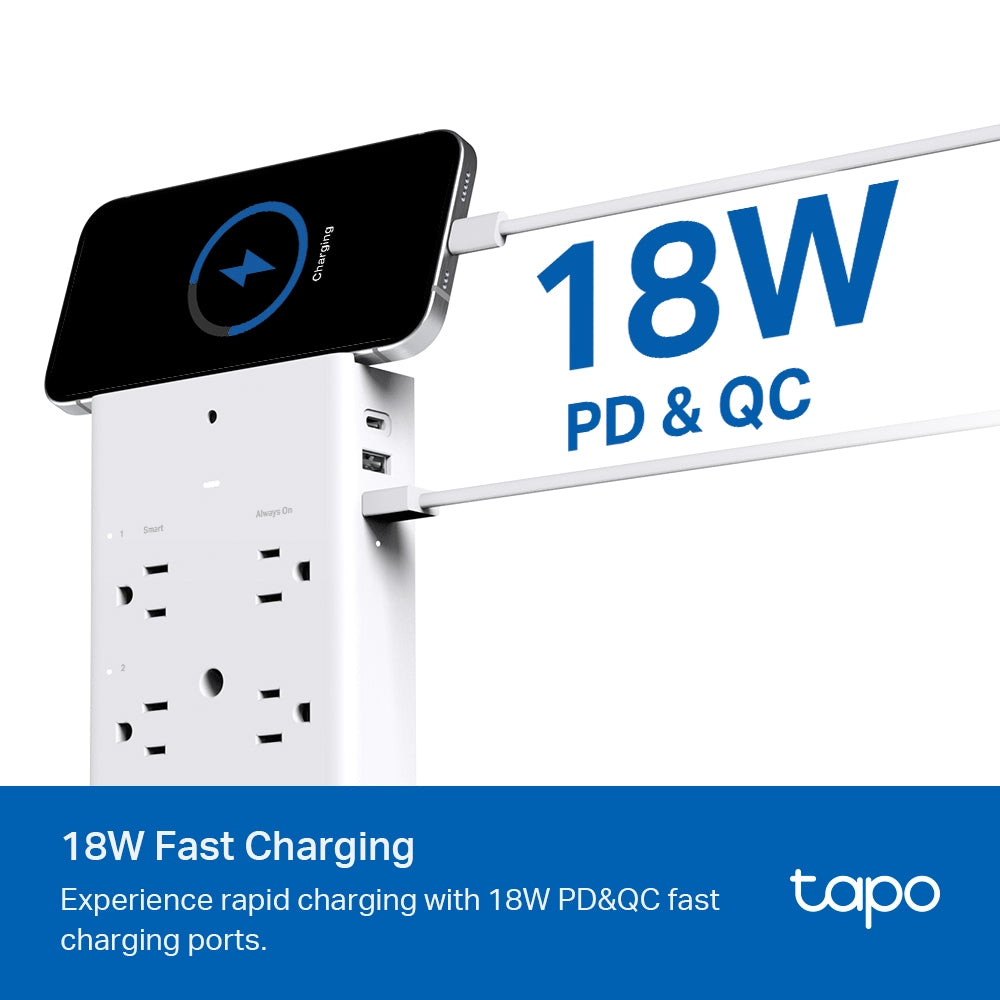 TP-Link Tapo P306 Smart Wi-Fi Outlet Extender – Multi Socket Power Strip with App & Voice Control