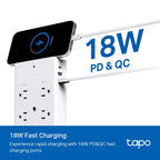 TP-Link Tapo P306 Smart Wi-Fi Outlet Extender – Multi Socket Power Strip with App & Voice Control