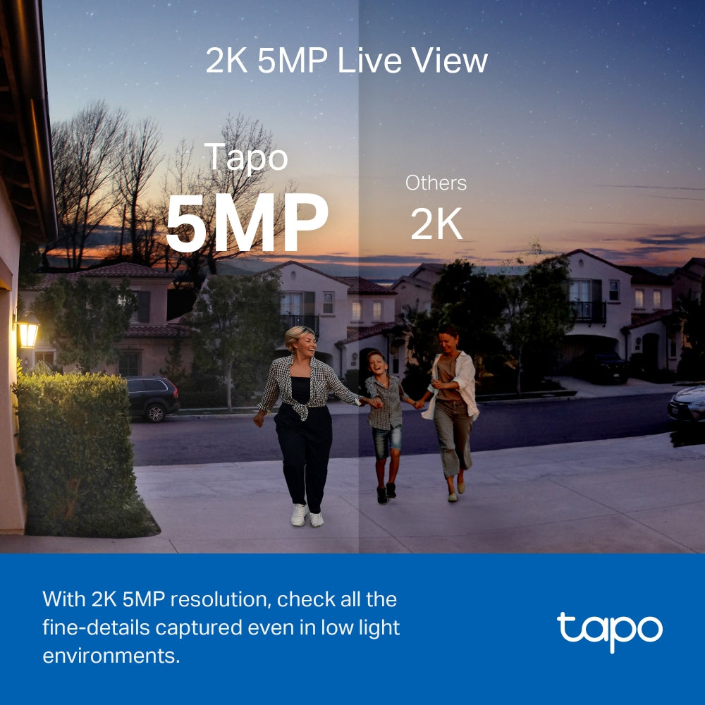 Tapo D230S1 Smart Battery Video Doorbell – Wireless Wi-Fi Door Camera with 2K Video & Motion Detection