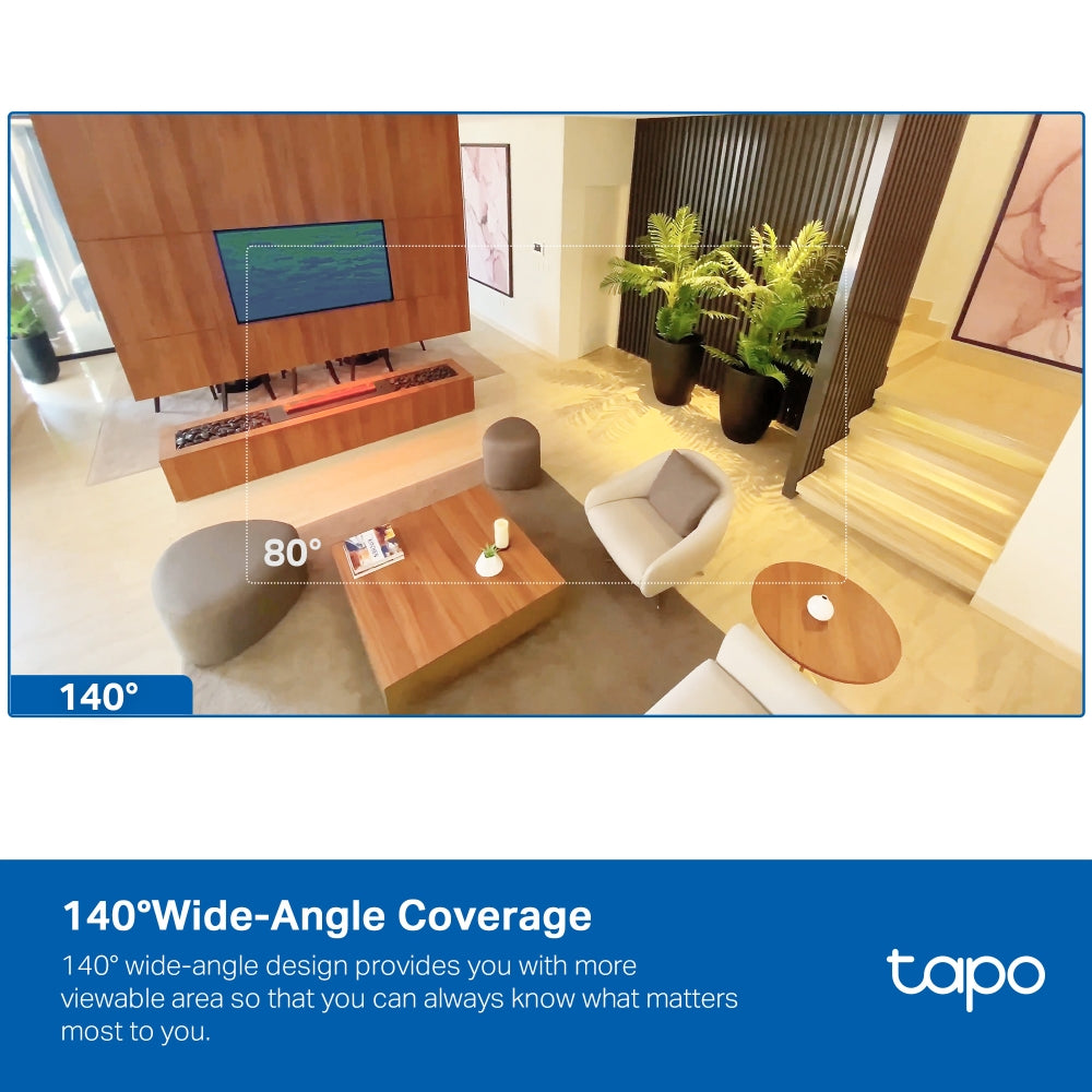 Tapo C125 AI Home Security Wi-Fi Camera – 2K QHD Smart Indoor Camera with 140° Wide View, AI Detection, Privacy Shutter & Color Night Vision