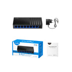 CUDY GS108D 8-Port Gigabit Unmanaged Switch – Metal Housing Plug & Play Ethernet LAN Switch for Home, Office & Gaming Network Expansion